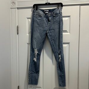Sam Edelman Distressed Blue Skinny Jeans Waist 28